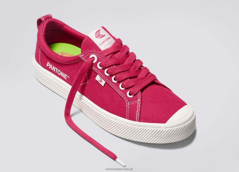 kobiety 4T2DJ251 płótno pantone viva magenta/złamana biel Cariuma