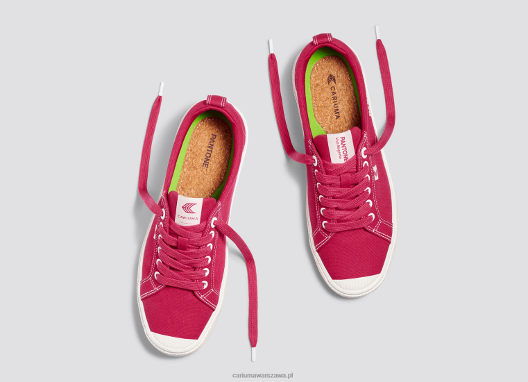 kobiety 4T2DJ251 płótno pantone viva magenta/złamana biel Cariuma
