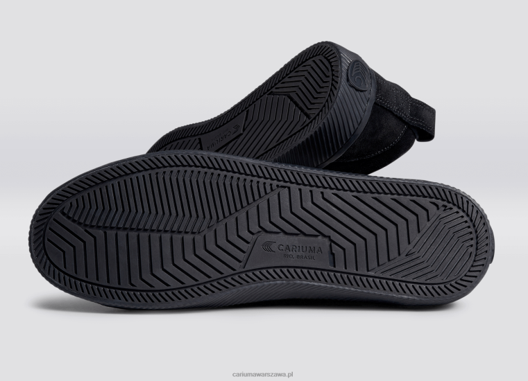 kobiety 4T2DJ255 cały czarny zamsz Cariuma