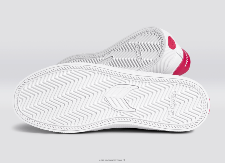 mężczyźni 4T2DJ77 Biała skóra pantone viva magenta Cariuma